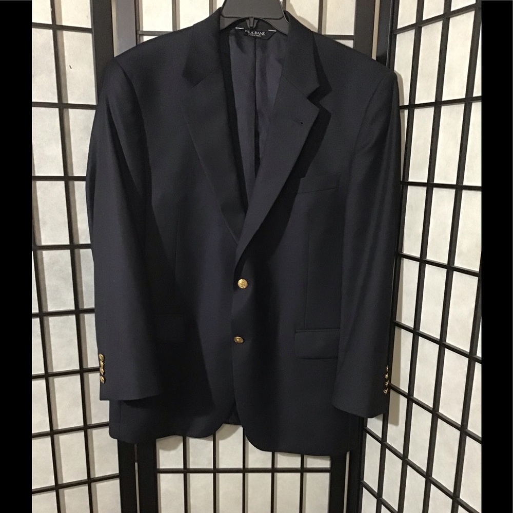 Jos. A. Bank Navy Blue Blazer with Gold Buttons